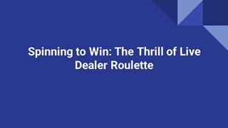Live Dealer Roulette,