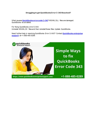 Struggling to get QuickBooks Error C=343 Resolved Digital slide making software