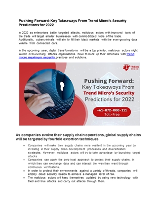 Key Takeaways From Trend Micro’s Security Predictions for 2022,