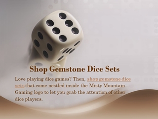 Shop Gemstone Dice Sets,