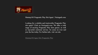Mantap168 Pragmatic Play Slot Agent  Neringark.com,