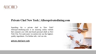 Private Chef New York | Alloroprivatedining.com,Online HTML PPT displaying platform