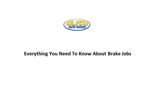Everything You Need To Know About Brake Jobs,