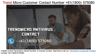 Trend Micro Customer Support Number +61(1800) 575080,