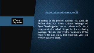 Sweet Almond Massage Oil Digital slide making software