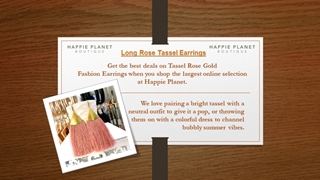 Buy Long Rose Tassel Earrings At Happy Planet,Online HTML PPT displaying platform