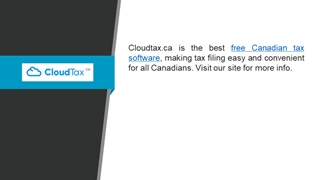 Free Canadian Tax Software  Cloudtax.ca,