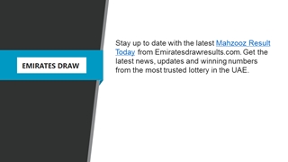 Mahzooz Result Today  Emiratesdrawresults.com,