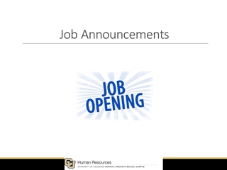 Creating a Job Announcement - Denver, Colorado,