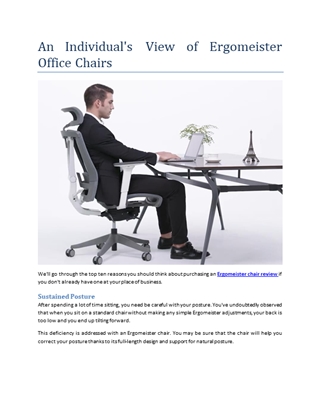 An Individual's View of Ergomeister Office Chairs Digital slide making software