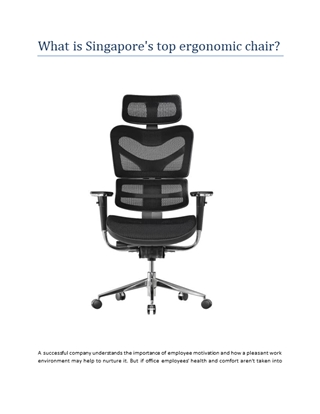 What is Singapore's top ergonomic chair? Digital slide making software