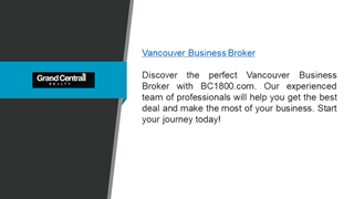 Vancouver Business Broker  Bc1800.com Digital slide making software
