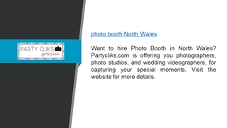 Photo Booth North Wales  Partycliks.com,