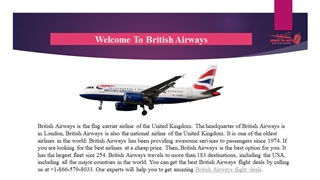 British Airways Flight Booking & Deals +1-866-579-8033,
