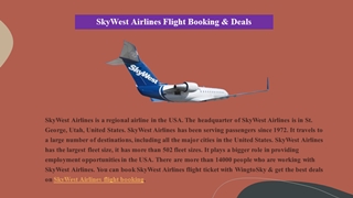 SkyWest Airlines Flight Booking +1-866-579-8033 Digital slide making software