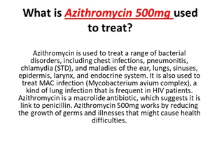 What is Azithromycin 500mg used to treat,