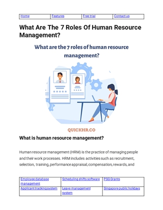 7 Roles Of Human Resource Management,