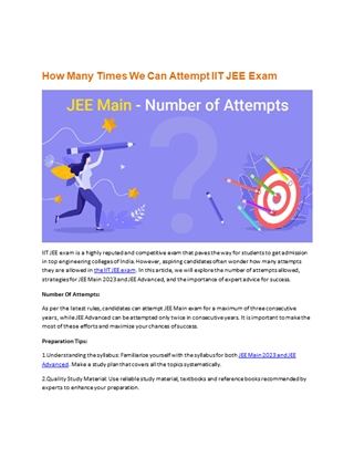 How Many Times We Can Attempt IIT JEE Exam Digital slide making software