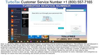 +1(800) 557 7165 TurboTax Technical Support Number,