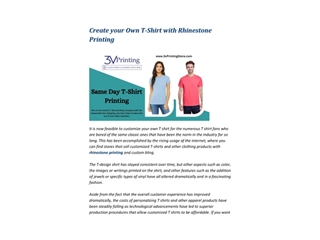 Create your Own T-Shirt with Rhinestone Printing,Online HTML PPT displaying platform