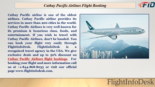 Cathay Pacific Airlines Flight Booking Digital slide making software