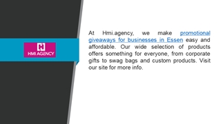 Promotional Giveaways For Businesses In Essen  Hmi.agency Digital slide making software