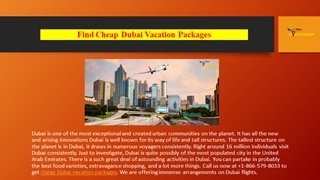 Book Cheap Dubai Vacation Packages +1-866-579-8033,