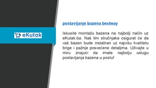 Bestway Instalacija bazena  eKutak.ba,Online HTML PPT displaying platform