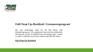 Fall Clean Ups Rockford | Greenacresgroup.net,Online HTML PPT displaying platform