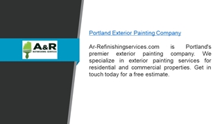 Portland Exterior Painting Company  Ar-refinishingservices.com,