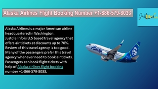 Alaska Airlines Flight Booking +1-886-579-8033,