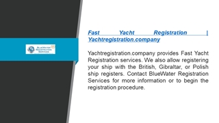 Fast Yacht Registration,