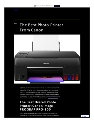 The Best Photo Printer From Canon,