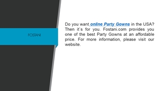 Online Party Gowns Fostani.com,Online HTML PPT displaying platform