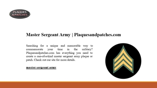 Master Sergeant Army  Plaquesandpatches.com Digital slide making software