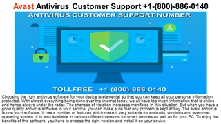 Avast Antivirus Customer Support +1(800) 886 0140,