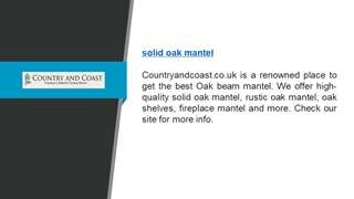 Solid Oak Mantel Countryandcoast.co.uk,Online HTML PPT displaying platform