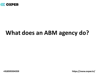What Does An ABM Agency Do?,